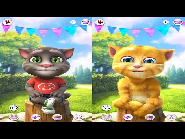 Talking Tom Cat vs Talking Ginger 2 - All Foods All Gadgets All Animations