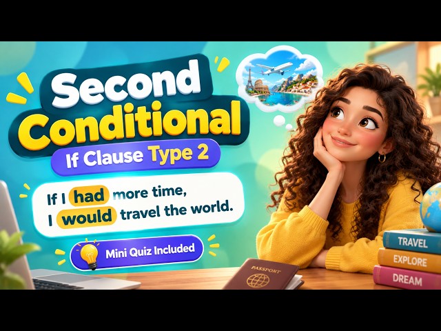 Second Conditional in English | If Clause Type 2 + Mini Quiz Included!