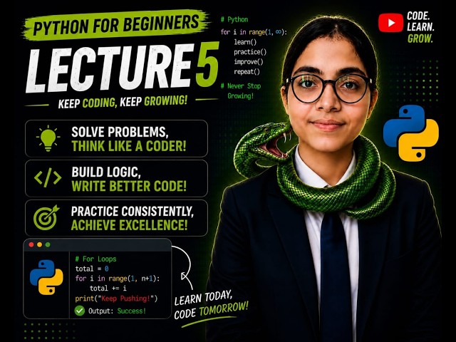 🚀Python Full Course | Lecture 5 | Code Like a Pro