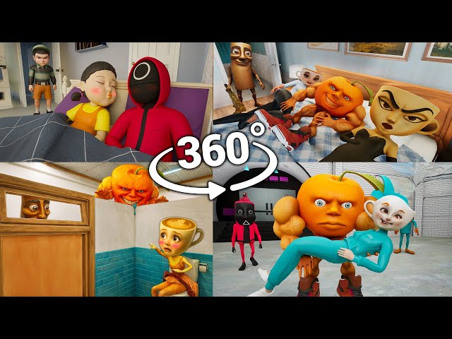 360° Italian Brainrot Character Love Affair Story Movie Compilation | VR 4K