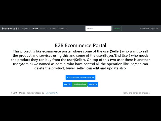 Angular ecommerce project with github source code