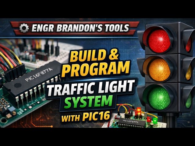 Build & Program a Traffic Light System with PIC16 – Easy Step-by-Step Tutorial