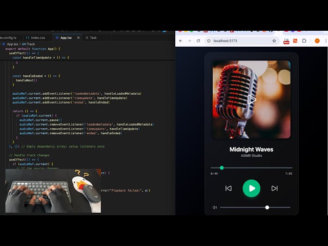 Watch Me Code a Music Player App | No Talking ASMR