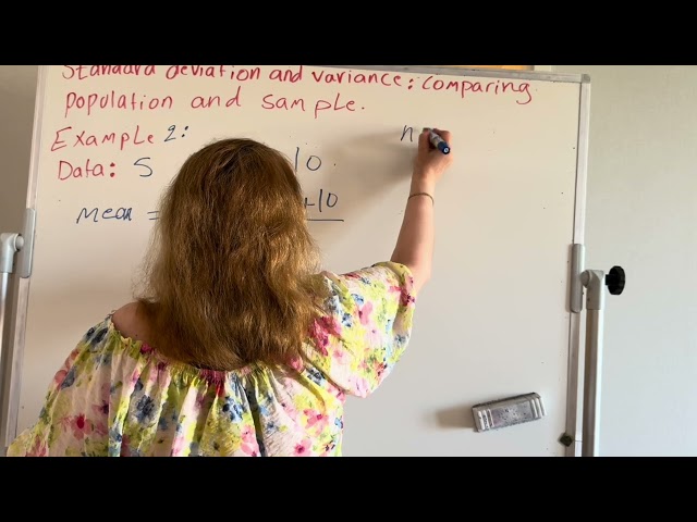 Standard deviation and Variance: comparing population and sample