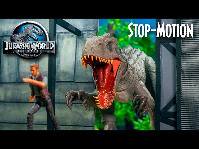 Jurassic World: Toy Movie | The Indominus Rex Escapes the Paddock in Stop-Motion [4k]