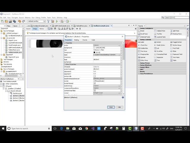 How to use Tool Bar in Swing Tutorial part-14 || Java Code
