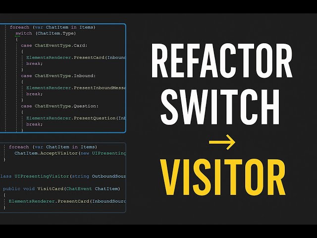 Refactoring Switch Statements into the Visitor Pattern