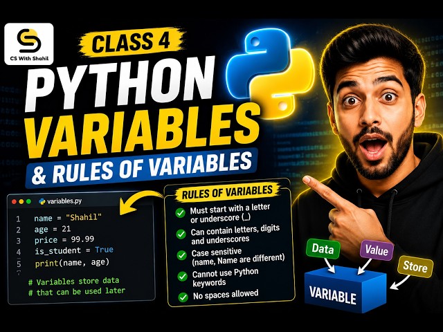 class 4. python variables and rules of variables