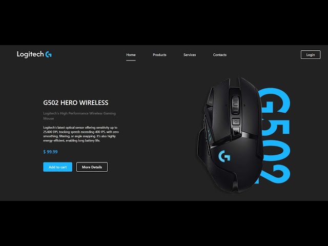Logitech Mouse Webapp UI in React & Tailwind CSS — Full Tutorial 🔥