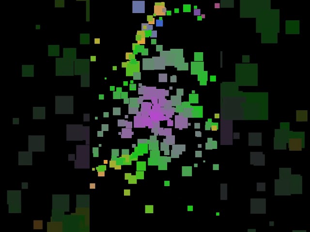 Squares that create a rotating flower !