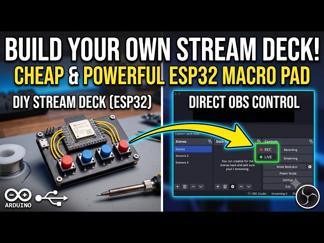 Build Your Own DIY OBS Stream Deck with ESP32 & Arduino (Native USB HID)