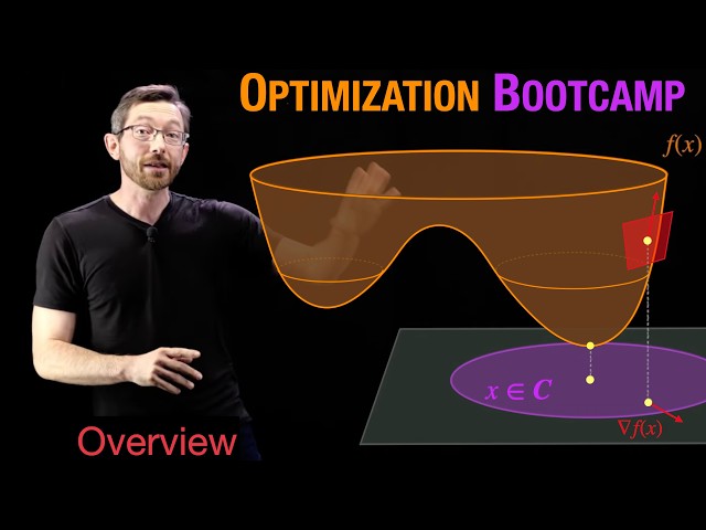 Optimization: A Bootcamp for Machine Learning, Inverse Problems, and Control