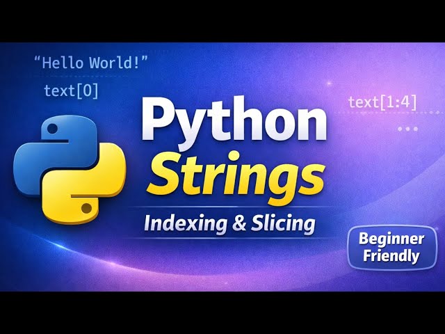 Python Strings Explained | Indexing & Slicing for Beginners