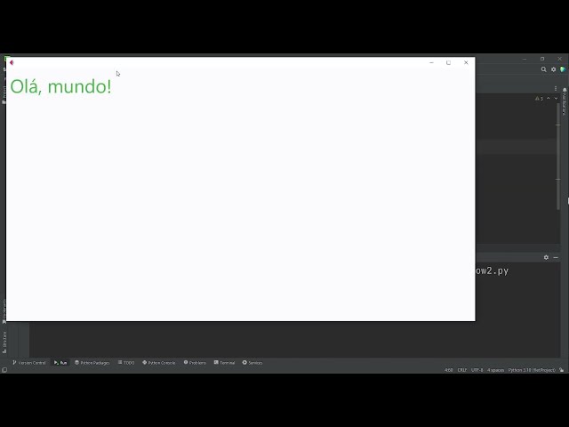 467 - Criando uma janela com texto no Flet Python