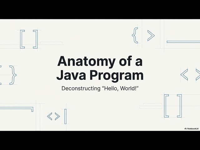 JAVA ZERO TO HERO (EP. 1): Deconstructing "Hello, World!" (The Anatomy of a Java Program)