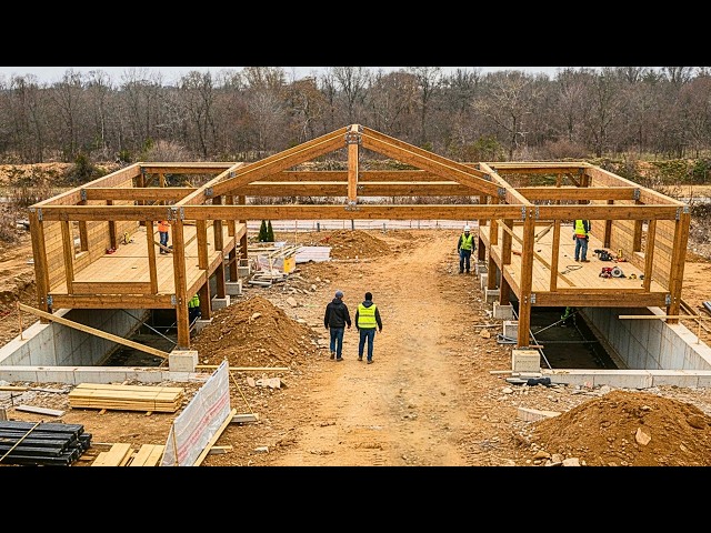 From Empty Land to LUXURY Wooden House | Step by Step @황금망치앤토드