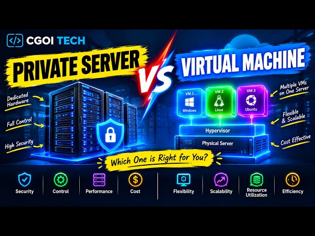 Private Server vs VM Explained | Virtual Machine vs Dedicated Server | CGOI Tech