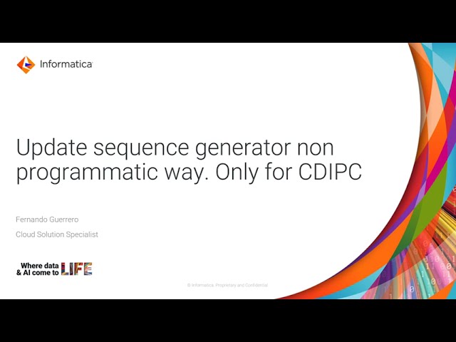 Update Sequence Generator Non Programmatic Way (only for CDIPC)