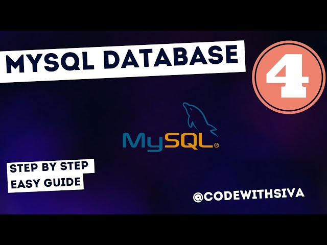 MySQL for beginners in Tamil || Database Queries || SQL #mysql #database #codewithsiva