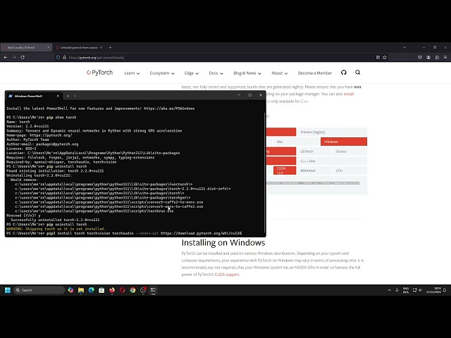 How to Uninstall, Download, Update PyTorch to the Latest Version Torch 2.5.1