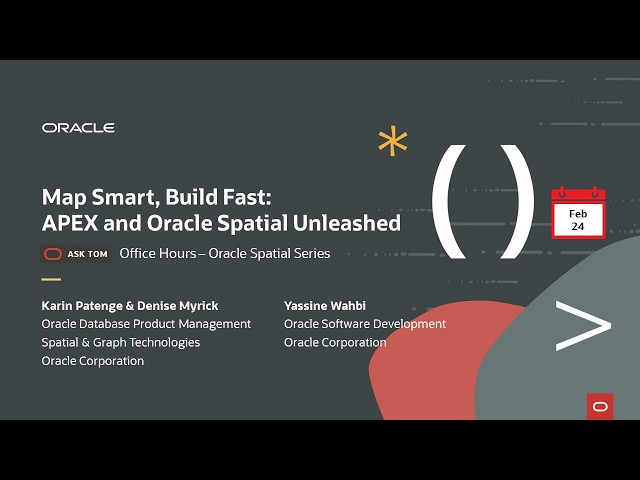 Map Smart, Build Fast: APEX and Oracle Spatial Unleashed