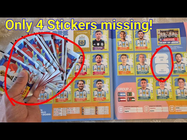 Only 4 Stickers missing!! Can I find them? Panini Sticker Album FIFA World Cup 2026 Panini Unboxing