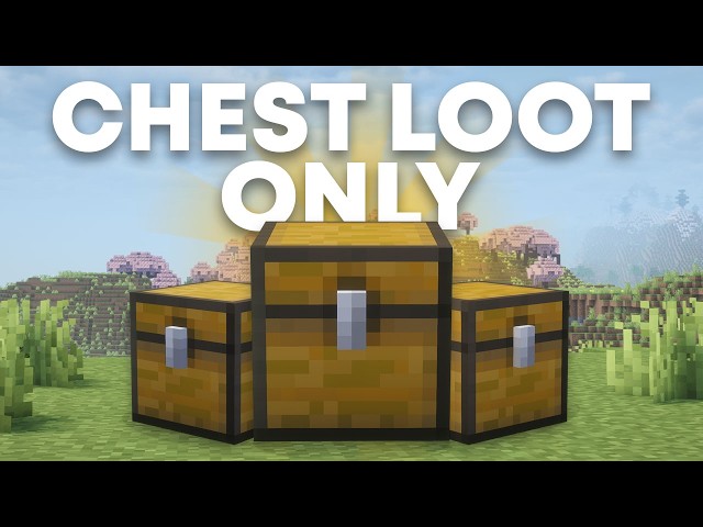Beating Minecraft, But I Can ONLY Use Chest Loot..