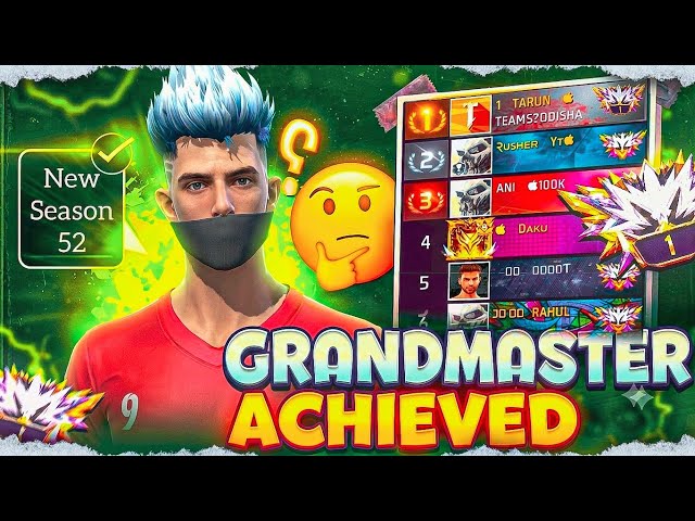 Finally Grandmaster Done ✅24 hours Non-Stop Pushing in Br Rank Season 52 #rankpush