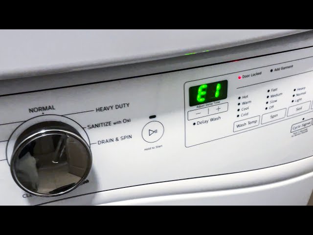 E1 F9 Error Code Fix Whirlpool Washer Pt.1