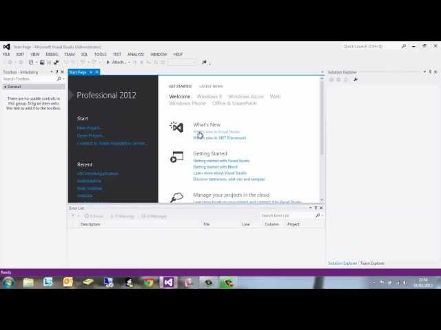 VB.NET Visual Studio 2012 - #1 Create Console Application - HD 720p
