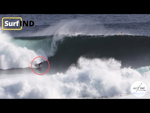 day 3, Uluwatu big wave, July 3rd, 2022. (Bombie - Outside corner). Bali surfing