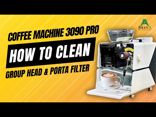 How to clean Breva coffee machine 3090   Group Head & Porta Filter Cleaning