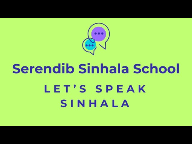 Let's speak Sinhala