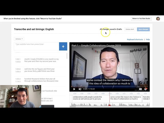 How to edit subtitles/transcript/closed caption (cc) of your own Youtube videos