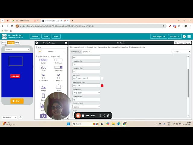 STEM Education (UI Interface & Elements) code.org Block programming project.