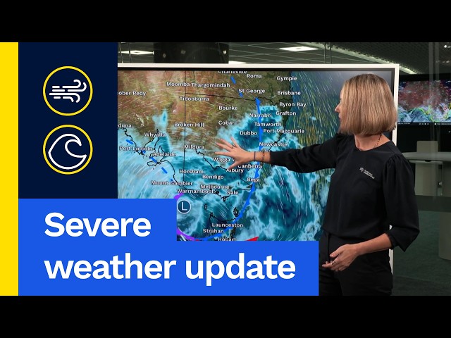 Severe Weather Update: Damaging winds and coastal hazards for SE Aus