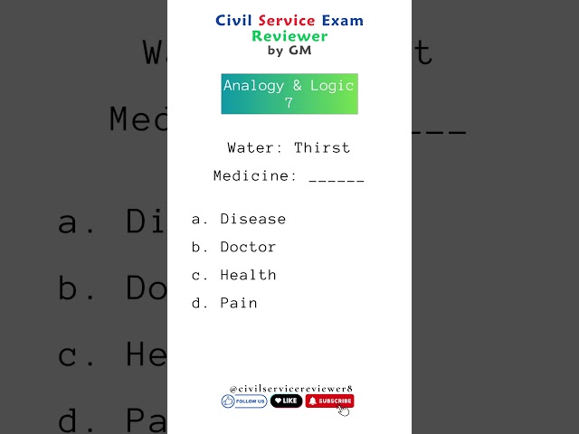 Word Analogy | Analogy Test Questions | Civil Service Exam Reviewer #civilserviceexam #cse2025 #cse