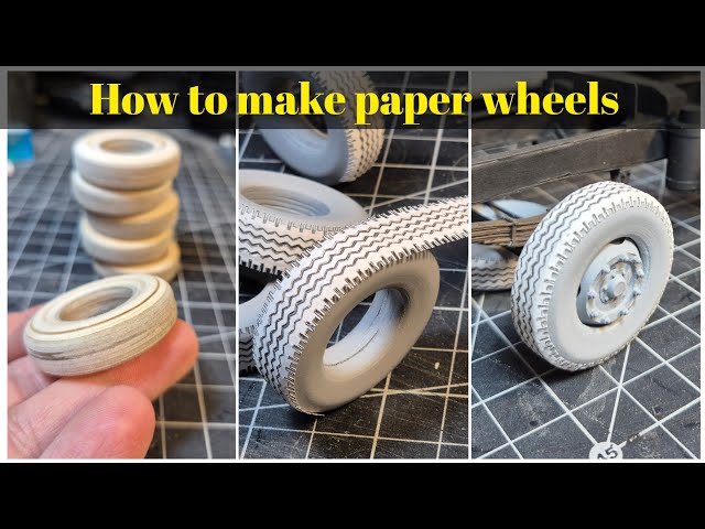 How to make 3D paper wheels. (paper model)