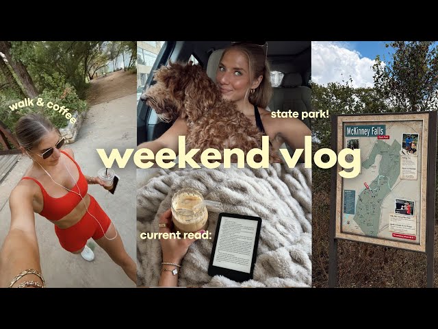 VLOG: chill & slow weekend, current reads, + exploring a state park!