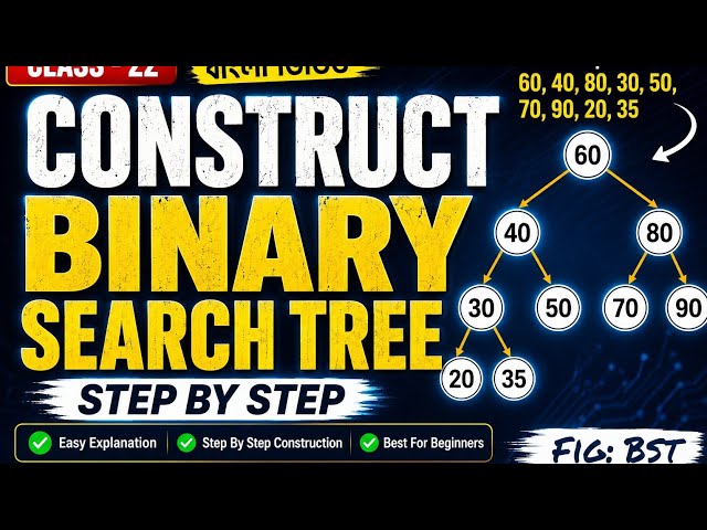 Class 22: Construct a Binary Search Tree| Data Structure & Algorithm| বাংলা ভিডিও.