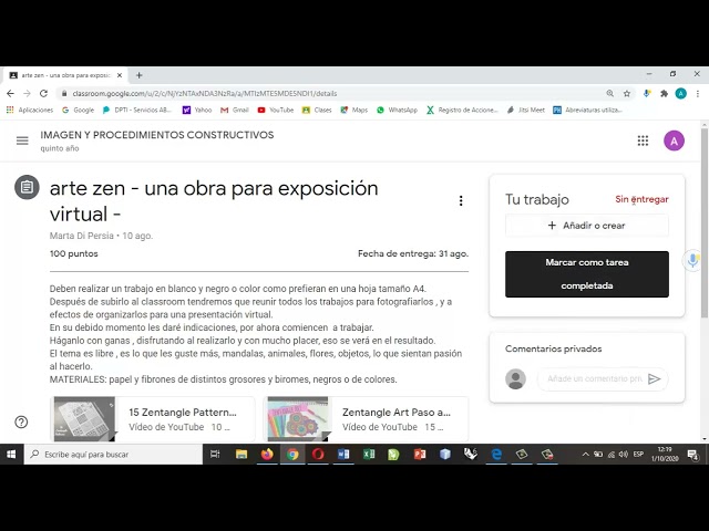 Subir tarea al classroom