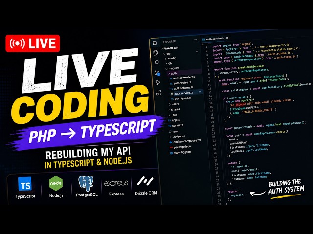 Rebuilding My API in TypeScript & Node.js | Live Coding