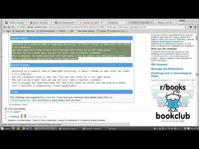 Python Thursday - November 12th, 2015