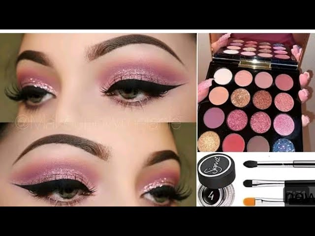 Pink and purple cutcreas eye makeup tutorial for beginners | eye makeup | Hoorain Fatima vlog 