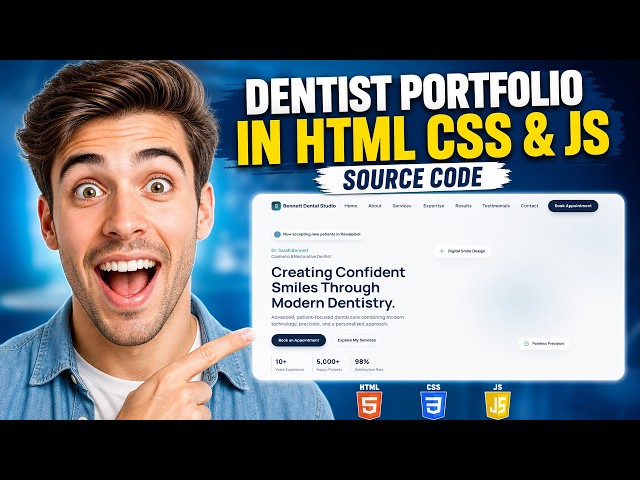 Building a Dentist Portfolio in HTML CSS and Javascript | Source code