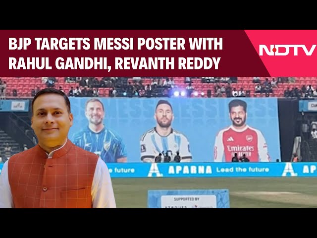 Messi Poster Row | BJP’s Amit Malviya Targets Image With Rahul Gandhi, Revanth Reddy