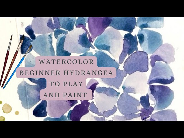Beginner DAGGER BRUSH tutorial - How to paint a Hydrangea