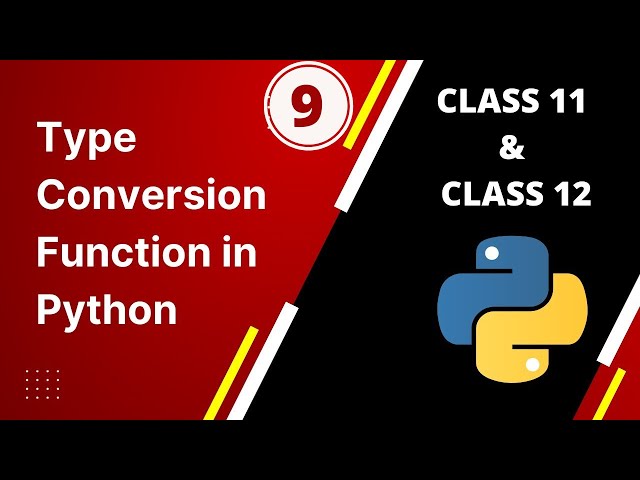 Type Conversion Function in Python