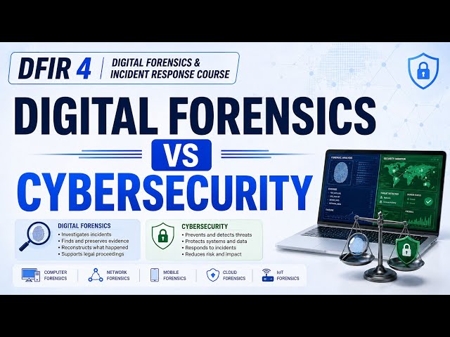 DFIR 4 | Digital Forensics vs Cybersecurity | Uplatz