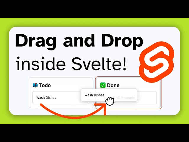 Svelte makes Drag And Drop API easy!